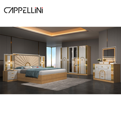 Al por mayor Casa Master King Size cama doble moderna de lujo de cuero de madera Mdf Full Queen Muebles baratos de dormitorio