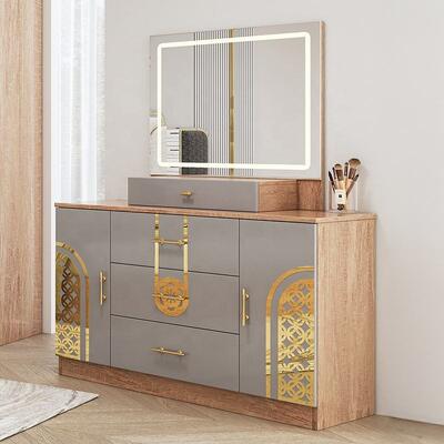 Chambre a Coucher Completo conjunto de dormitorio turco King Size Dormitorio Doble Cuadro de madera Barato Luxo Set de muebles de dormitorio moderno