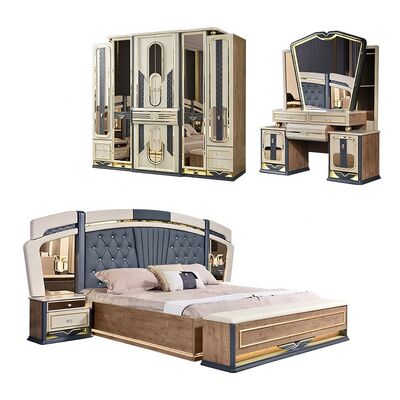 Chambre a Coucher Complet De Luxe juegos De dormitorio cama king Size habitación del hogar doble marco De madera moderno conjunto De muebles De dormitorio De lujo