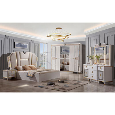 Cubierta de terciopelo moderna para habitación, juegos de madera tamaño King, muebles de cama, camas Queen, juego de dormitorio con gabinete completo