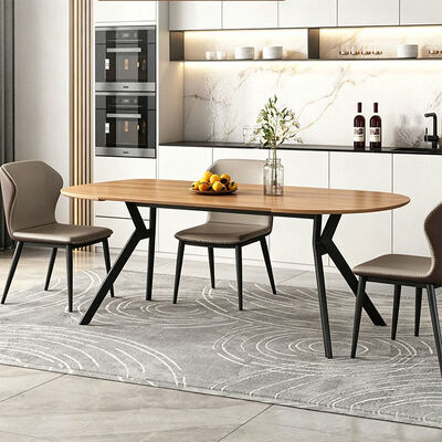 Moderno nórdico mesa de comedor extensible plegable de madera de la parte superior del comedor muebles minimalistas de madera maciza de mesa de comedor plegable