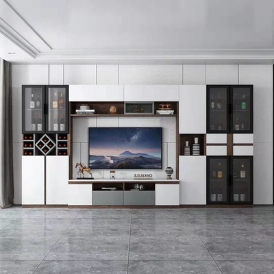 Muebles modernos de la sala de estar del MDF TV del soporte de madera durable del gabinete