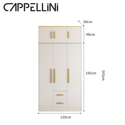 Guardarropa del almacenamiento de los muebles de los conjuntos de dormitorio de Multispace con la puerta con bisagras espejo