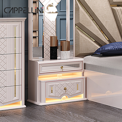 Diseño moderno Cuadro de madera Doble King Size Luxury Bed Set Casa Clásica Luxury Madera Mdf Completo conjunto de dormitorio Muebles