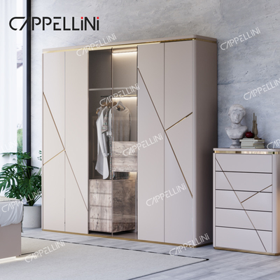 Casa sencilla Cuadro de madera doble cama de cuero moderno de lujo de madera de tamaño completo Queen Set de muebles de dormitorio