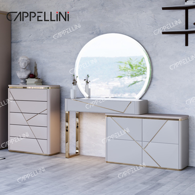 Casa sencilla Cuadro de madera doble cama de cuero moderno de lujo de madera de tamaño completo Queen Set de muebles de dormitorio
