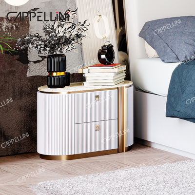Villa moderna de madera blanca de tamaño King Bedroom Set Casa Doble Queen Luxury Madera Muebles de dormitorio completo
