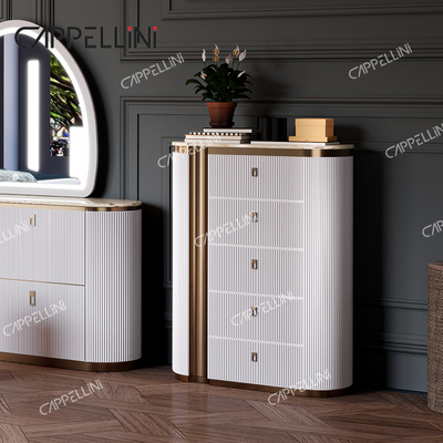 Villa moderna de madera blanca de tamaño King Bedroom Set Casa Doble Queen Luxury Madera Muebles de dormitorio completo