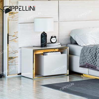 Cuero blanco contemporáneo cabeza de cama de madera King Size cama hogar doble moderno de lujo de madera Mdf conjunto completo de muebles de dormitorio
