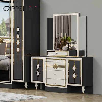 Madera moderna de doble cuero King Size Set de cama para el hogar Muebles modulares Madera Queen Full Luxury Bedroom Sets Muebles