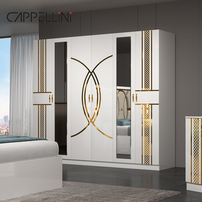 Venta al por mayor Precio barato Luxo Madera King Size Cama de cuero Doble Master Room Casa Luxo Completo Mdf Muebles de dormitorio