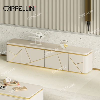 Luxo Moderno Deposito de madera Armarios de sala de estar Muebles para el hogar Comedor Buffet Armario de mesa de madera Con espejo