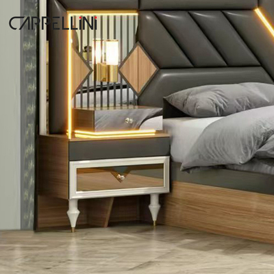 Cuadro de madera estadounidense de doble cuero King Size cama casa master suite de madera barata conjunto completo de muebles de dormitorio moderno