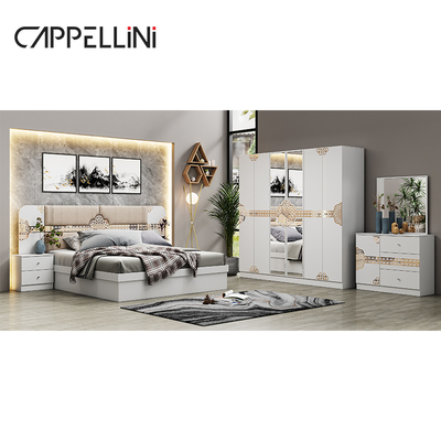 Venta al por mayor Precio barato Cama de cuero clásica de la reina Luxo Otros hogares de tamaño completo King Muebles de cama de madera