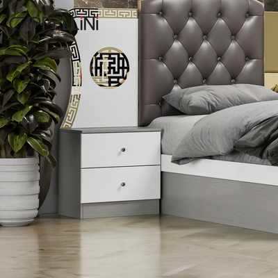 Sencillo moderno doble King Size de cuero dormitorio Suite casa de lujo de madera Queen Mdf conjunto completo de muebles de dormitorio
