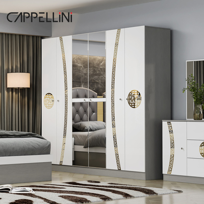 Sencillo moderno doble King Size de cuero dormitorio Suite casa de lujo de madera Queen Mdf conjunto completo de muebles de dormitorio