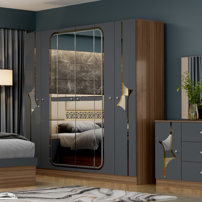 Venta al por mayor Precio bajo Turco Dormitorio doble King Casa Marco de madera Mdf Moderno de lujo Muebles de dormitorio de tamaño completo