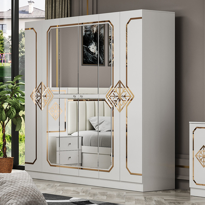 Foshan mayorista barata lujosa doble king tamaño habitación de dormir conjunto hogar moderno completo de madera marco conjunto de habitación muebles