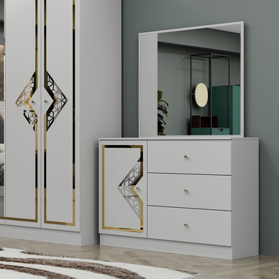 Cuadro de madera de alta calidad, cama doble de tamaño real, habitación de lujo, conjunto de muebles turcos de madera