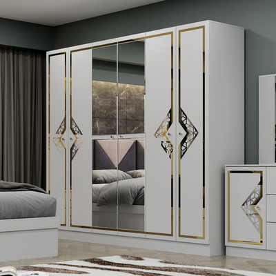 Cuadro de madera de alta calidad, cama doble de tamaño real, habitación de lujo, conjunto de muebles turcos de madera