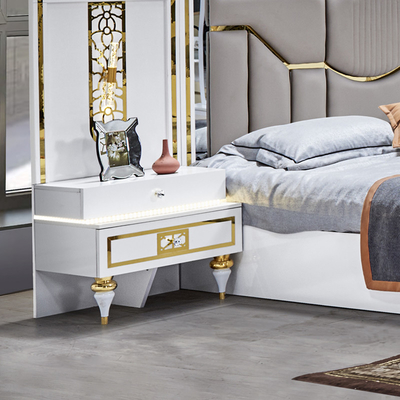 Al por mayor de alta calidad Cuadro de madera cama doble habitación maestra tamaño rey de madera de lujo moderno conjunto completo de dormitorio muebles