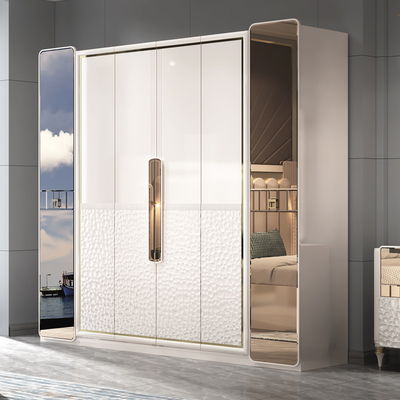 Nuevo diseño Modern Headboard Iluminado Madera King Size Set Dormitorio Doble Cuadro de Madera Completo Luxo Muebles para el Hogar