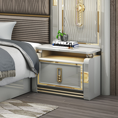 Completo de cuero moderno de madera de tamaño king cama de 5 piezas conjuntos doble habitación maestra reina completa de lujo casa conjunto de muebles de dormitorio