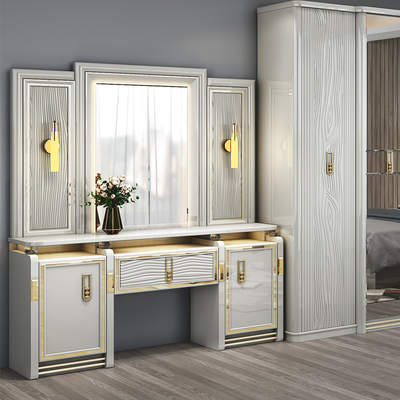 Completo de cuero moderno de madera de tamaño king cama de 5 piezas conjuntos doble habitación maestra reina completa de lujo casa conjunto de muebles de dormitorio
