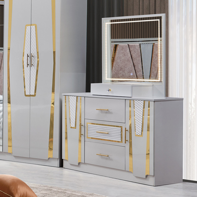 Foshan mayorista marco de madera doble cuero King Size habitación suite hogar de madera reina completa barato moderno lujo conjunto de muebles de dormitorio