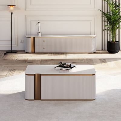 Diseño sencillo Display de vidrio blanco Estante de vinos Muebles de comedor de lujo moderno Salón de estar de madera Bar de casa Gabinete de vinos