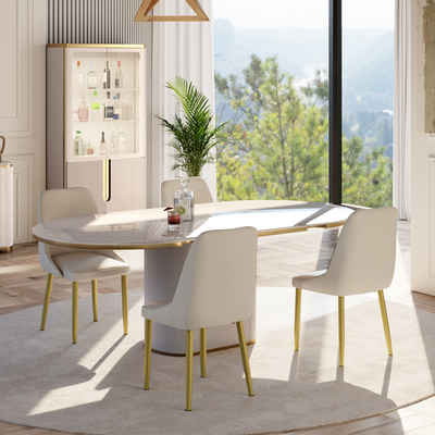 Diseño sencillo Display de vidrio blanco Estante de vinos Muebles de comedor de lujo moderno Salón de estar de madera Bar de casa Gabinete de vinos
