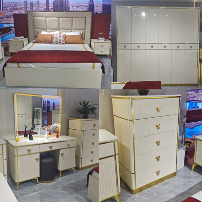 Cocina de diseño moderno Tablero Buffet Gabinete Sala de comedor Muebles para el hogar Almacenamiento de lujo Tablero de madera con espejo