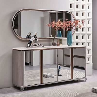 Completo conjunto de comedor de madera de lujo de 6 asientos Muebles para el hogar de lujo de madera moderna de gran tamaño Mesa de comedor de mármol conjunto de 4 sillas