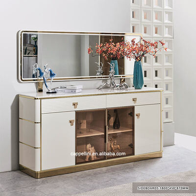 Juego de mesa de comedor de lujo moderno blanco de 6 plazas, muebles de comedor de madera, juego completo de mesa de comedor con estructura de madera para el hogar y 4 sillas