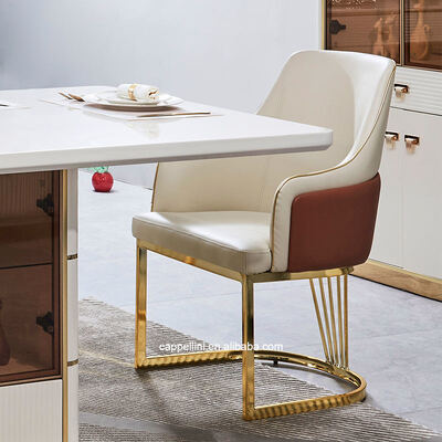 Juego de mesa de comedor de lujo moderno blanco de 6 plazas, muebles de comedor de madera, juego completo de mesa de comedor con estructura de madera para el hogar y 4 sillas