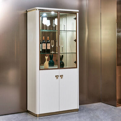 Casa de lujo moderna Mesa de comedor y sillas de madera Conjunto de 6 asientos Muebles Blancos Conjunto completo de comedor de madera