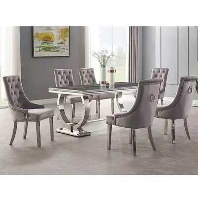 Mesa de comedor de madera de lujo de estilo real europeo de estilo real turco Mesa de comedor de lujo de estilo real de metal y sillas Conjunto de 6 asientos Furniet 8 asientos sillas para el hogar Muebles Sala de comedor Mesa de comedor de madera clásica grande