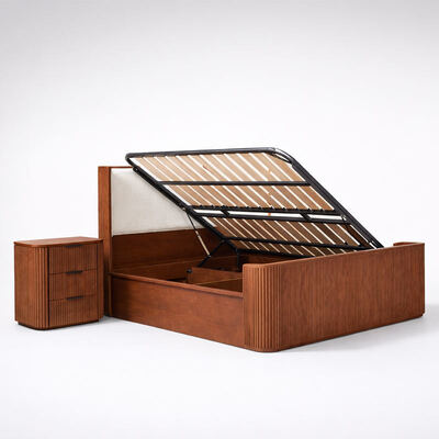 Moderno de madera sólida de tamaño real conjunto de dormitorio cama doble habitación principal hogar almacenaje marco de madera conjunto completo de mobiliario de dormitorio de lujo