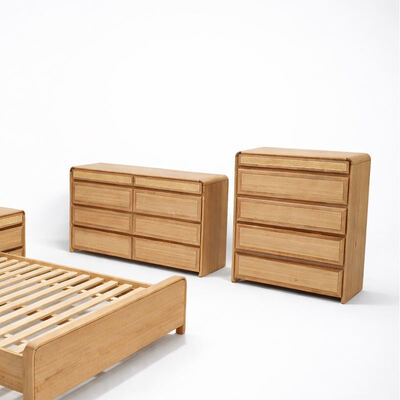 American Classic Solid Wood Complete Bedroom Set King Size Cama Doble Habitación Moderna Muebles de Dormitorio de madera de lujo