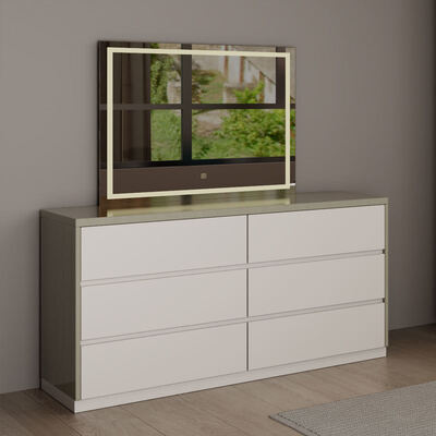 Modernos conjuntos de dormitorio de madera de lujo Muebles con espacio de almacenamiento encendido cabezal iluminado y montaje simple para el apartamento de un hotel en casa