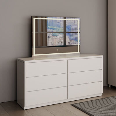 Premium King Size Set de dormitorio de madera con almacenamiento, ofreciendo un ambiente minimalista acogedor para el dormitorio moderno de lujo completo