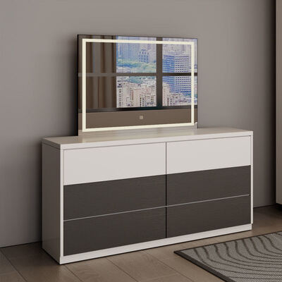 Set de dormitorio minimalista moderno tamaño completo en madera clásica con almacenamiento acogedor Suite de muebles de dormitorio de lujo