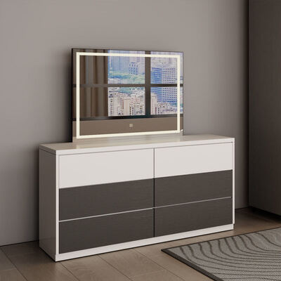 Modern Luxury Bedroom Furniture Set Classic Wooden King Size with Ample Storage Cozy Minimalist Complete Master Suite