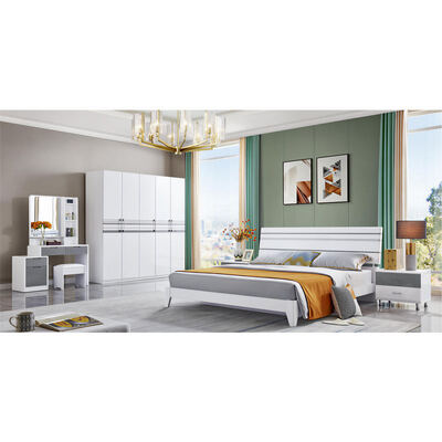 Muebles de dormitorio Conjunto maestro clásico de madera de tamaño real Almacenamiento acogedor de alta calidad minimalista de lujo Muebles modernos dormitorio