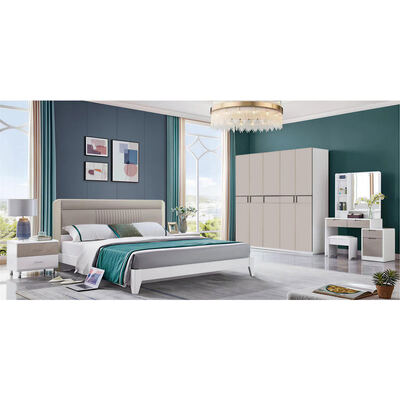 Set de dormitorio de madera de tamaño real Almacenamiento minimalista acogedor de alta calidad Muebles modernos de lujo dormitorio