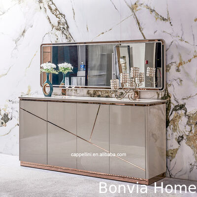 Juegos de Comedor de Lujo Modernos Completos al por Mayor Muebles para el Hogar Almacenamiento Sencillo de Madera Juego de Mesa y Sillas de Comedor para 6 Personas