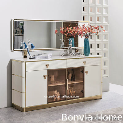 Juego de mesa de comedor de lujo moderno blanco de 6 plazas, muebles de comedor de madera, juego completo de mesa de comedor con estructura de madera para el hogar y 4 sillas