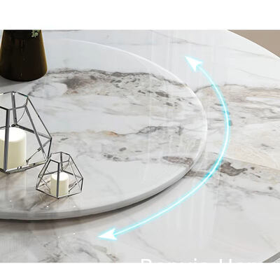 Muebles de comedor italianos de alta calidad Mesa larga de pizarra y piernas de acero 4 6 Sillones