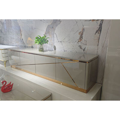 Diseño moderno de madera Salón de estar TV gabinete Almacenamiento Muebles para el hogar Estilo de lujo TV de madera MDF