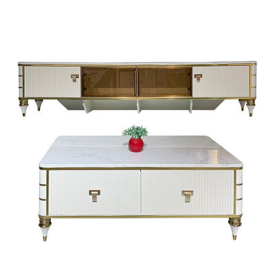 Mueble de TV de madera blanca nórdica de alta calidad, mueble de almacenamiento para el hogar, hotel, moderno y lujoso, MDF, mueble de TV para sala de estar